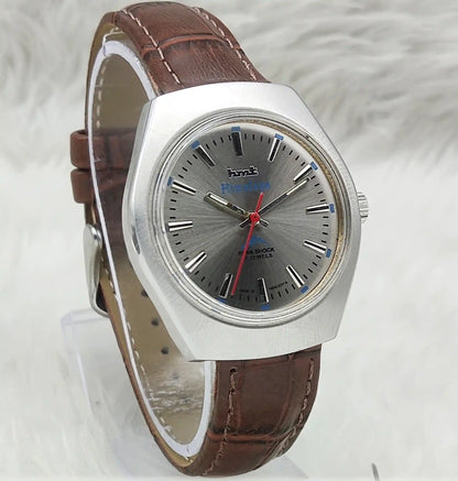 HMT Himalaya Men's Watch - Handwinding Gray Dial with Stick Indices