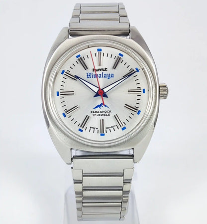 HMT Himalaya Para Shock 17 Jewels Silver Dial Transparent Back Handwinding 0231 Discover-Diamonds