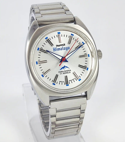 HMT Himalaya Para Shock 17 Jewels Silver Dial Transparent Back Handwinding 0231 Discover-Diamonds