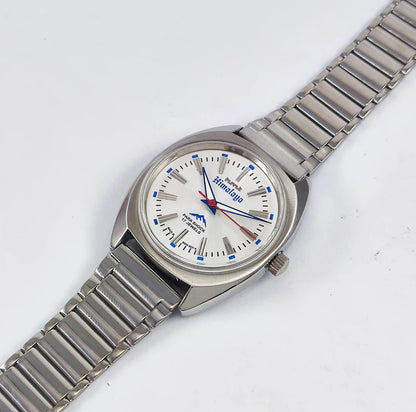 HMT Himalaya Para Shock 17 Jewels Silver Dial Transparent Back Handwinding 0231 Discover-Diamonds