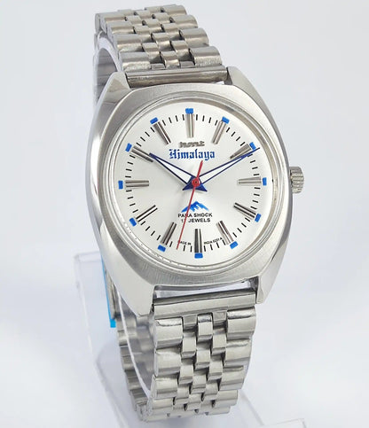 HMT Himalaya Para Shock 17 Jewels Silver Dial Transparent Back Handwinding Discover-Diamonds