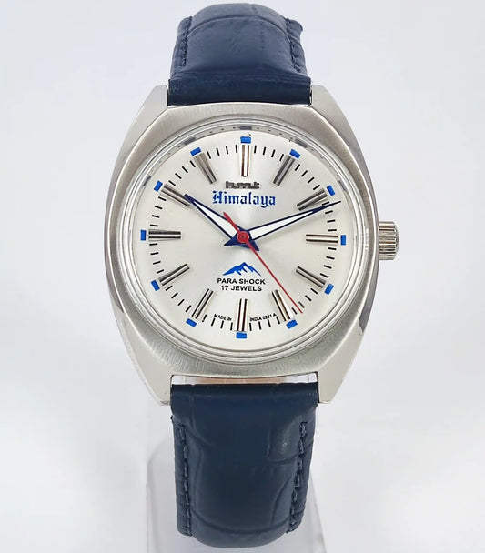 HMT Himalaya Para Shock Silver Dial Transparent Back Handwinding 0231 Discover-Diamonds