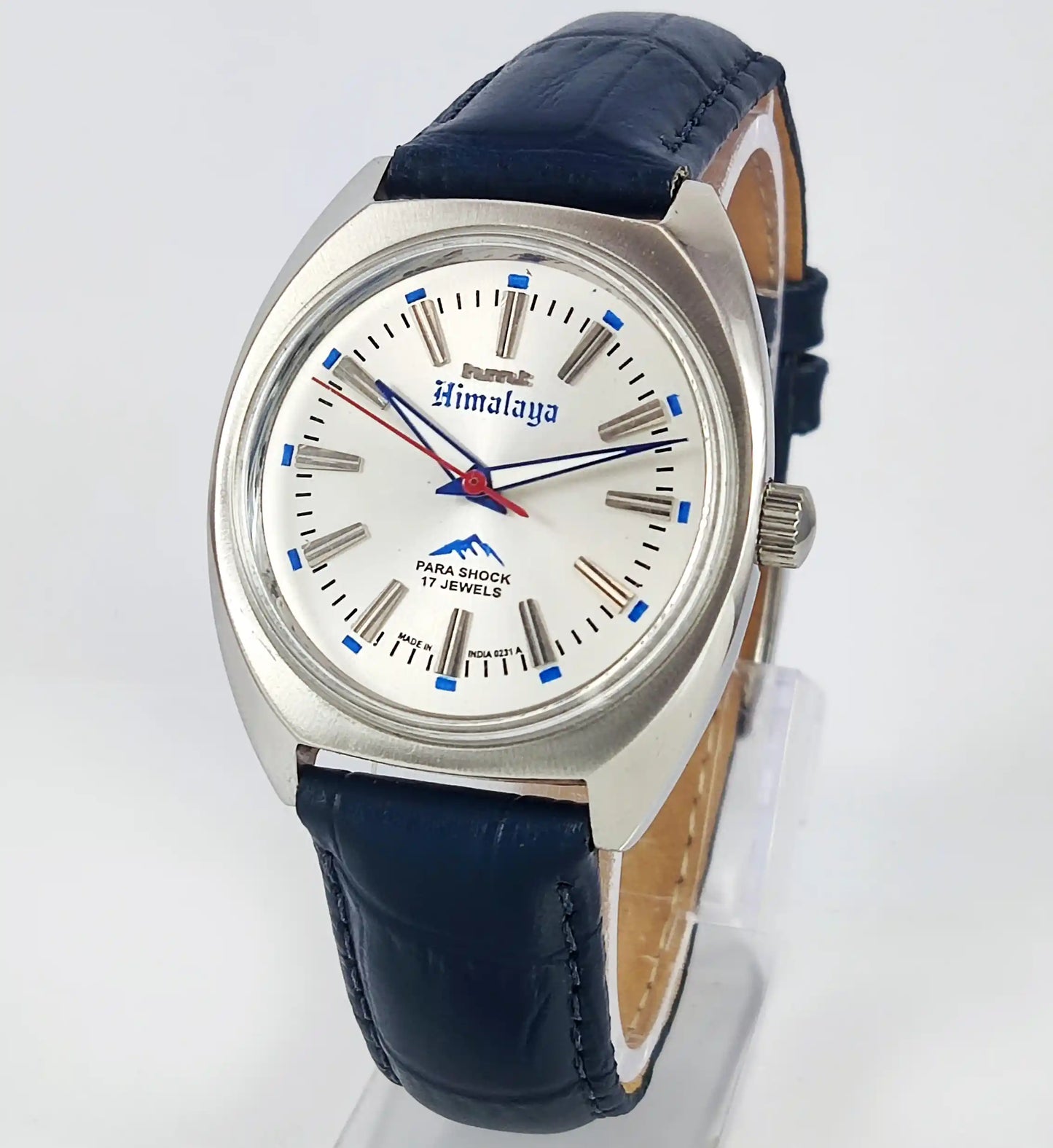 HMT Himalaya Para Shock Silver Dial Transparent Back Handwinding 0231 Discover-Diamonds