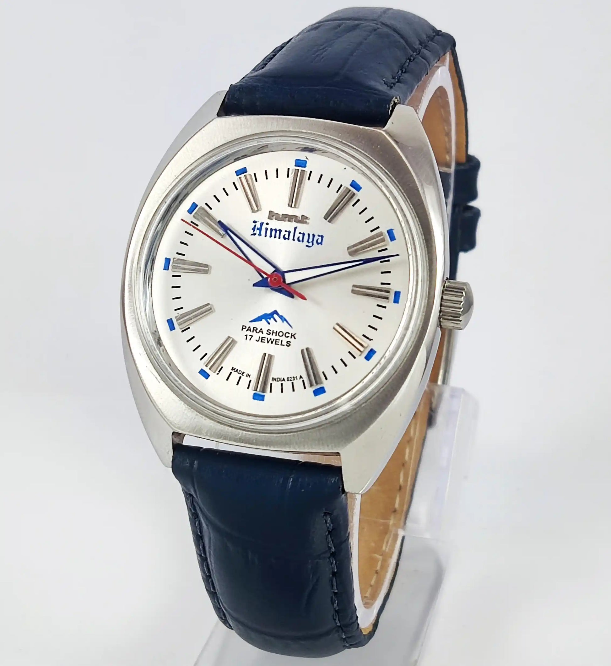 HMT Himalaya Para Shock Silver Dial Transparent Back Handwinding 0231 Discover-Diamonds