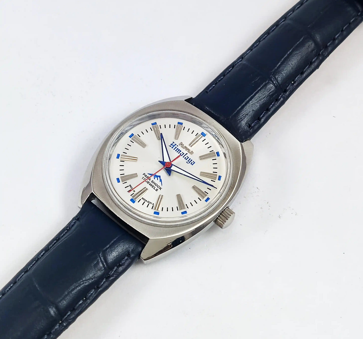 HMT Himalaya Para Shock Silver Dial Transparent Back Handwinding 0231 Discover-Diamonds