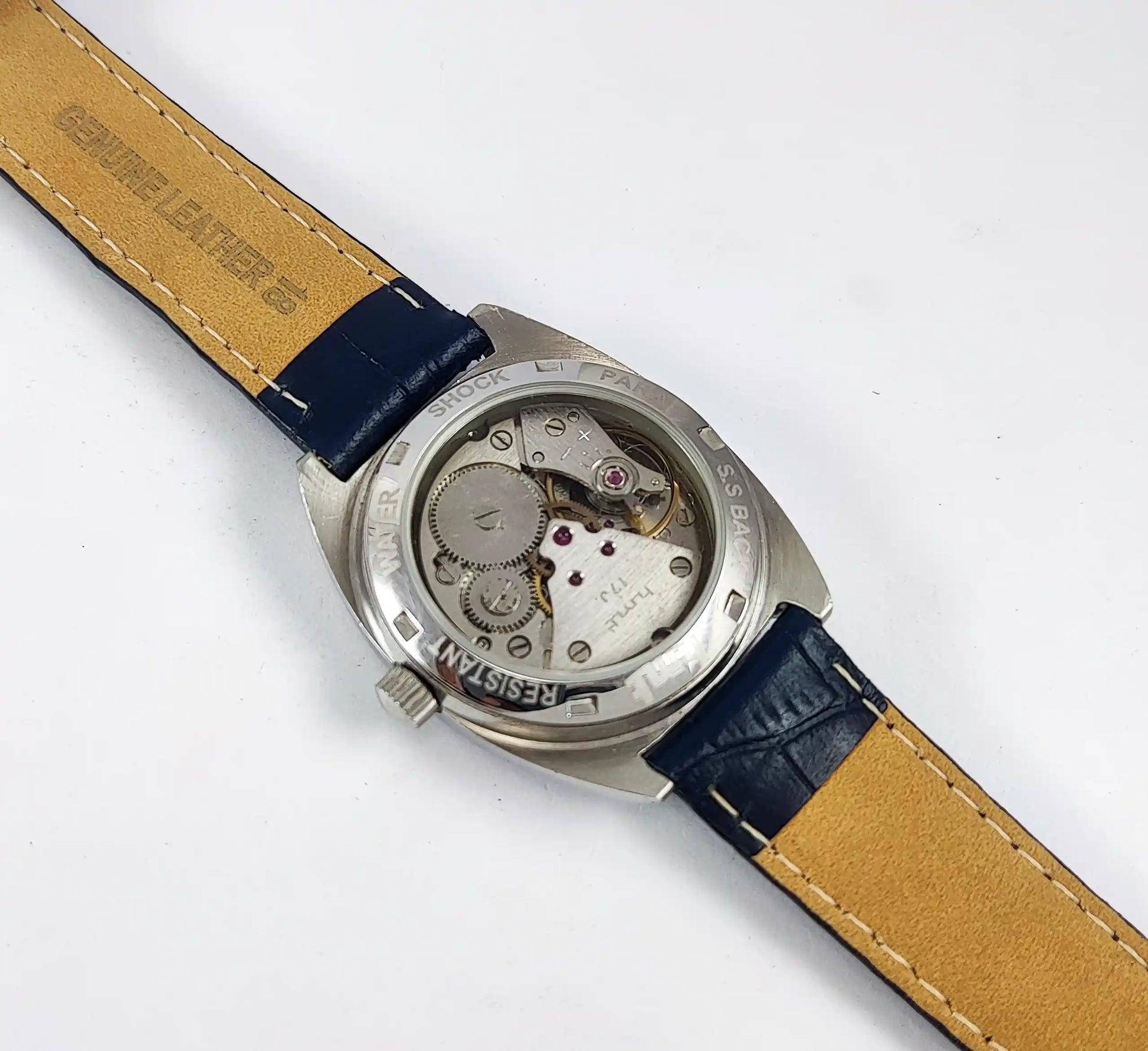 HMT Himalaya Para Shock Silver Dial Transparent Back Handwinding 0231 Discover-Diamonds