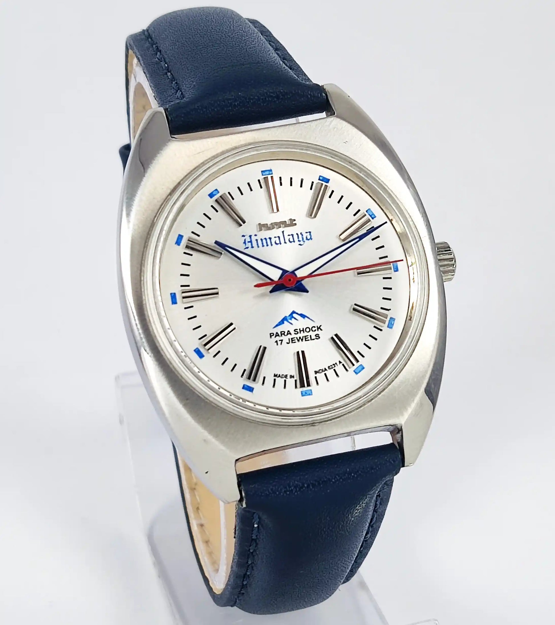 HMT Himalaya Para Shock Silver Dial Transparent Back Handwinding Discover-Diamonds