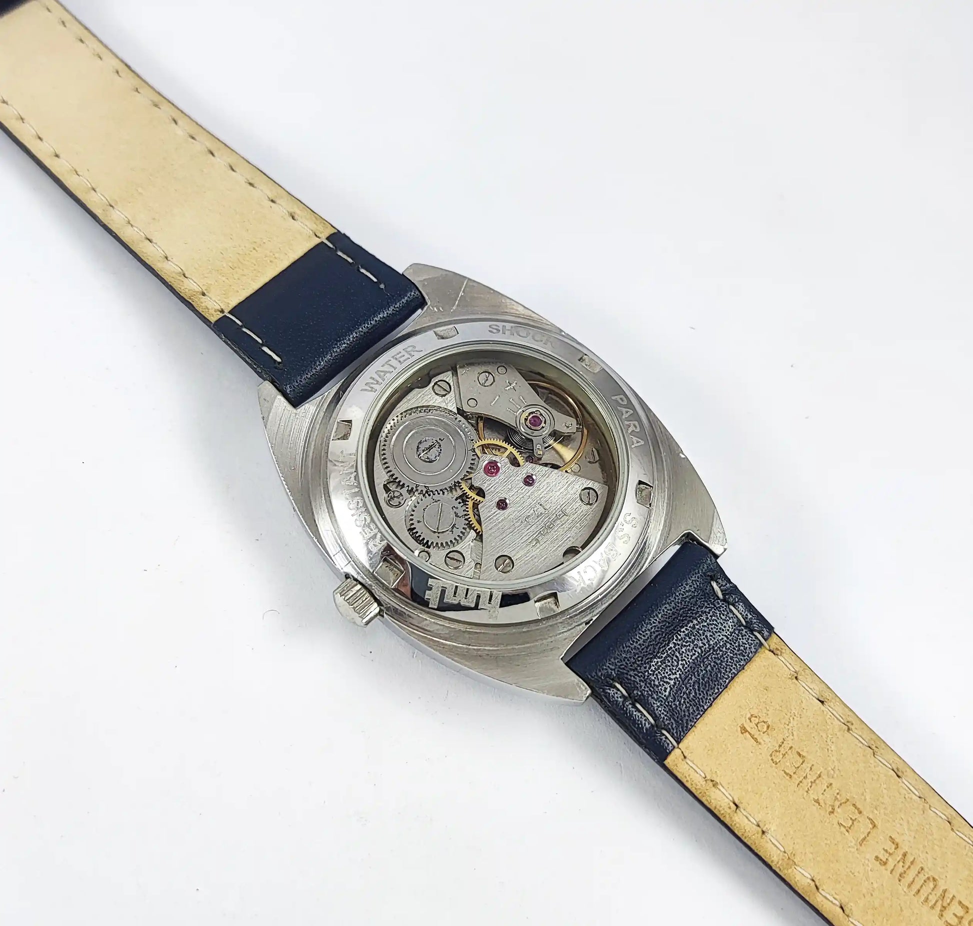 HMT Himalaya Para Shock Silver Dial Transparent Back Handwinding Discover-Diamonds