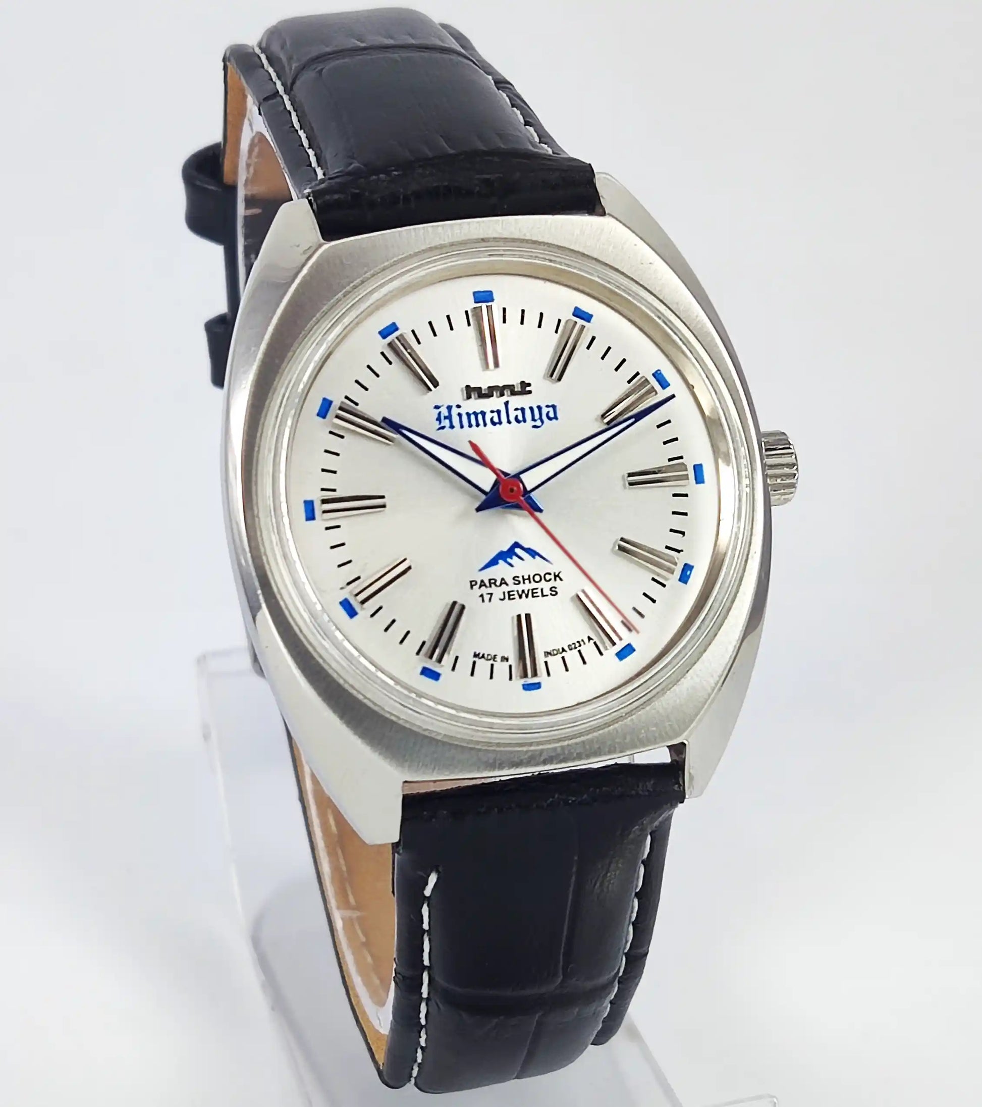 HMT Himalaya Silver Dial Transparent Back Handwinding Men's Watch 0231 Discover-Diamonds