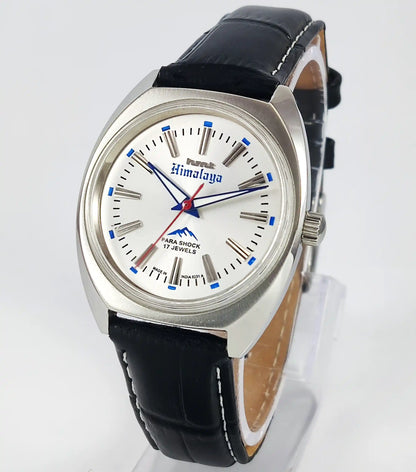 HMT Himalaya Silver Dial Transparent Back Handwinding Men's Watch 0231 Discover-Diamonds