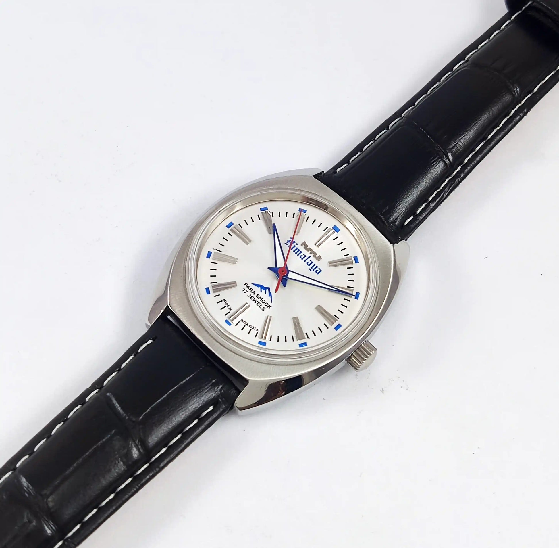 HMT Himalaya Silver Dial Transparent Back Handwinding Men's Watch 0231 Discover-Diamonds