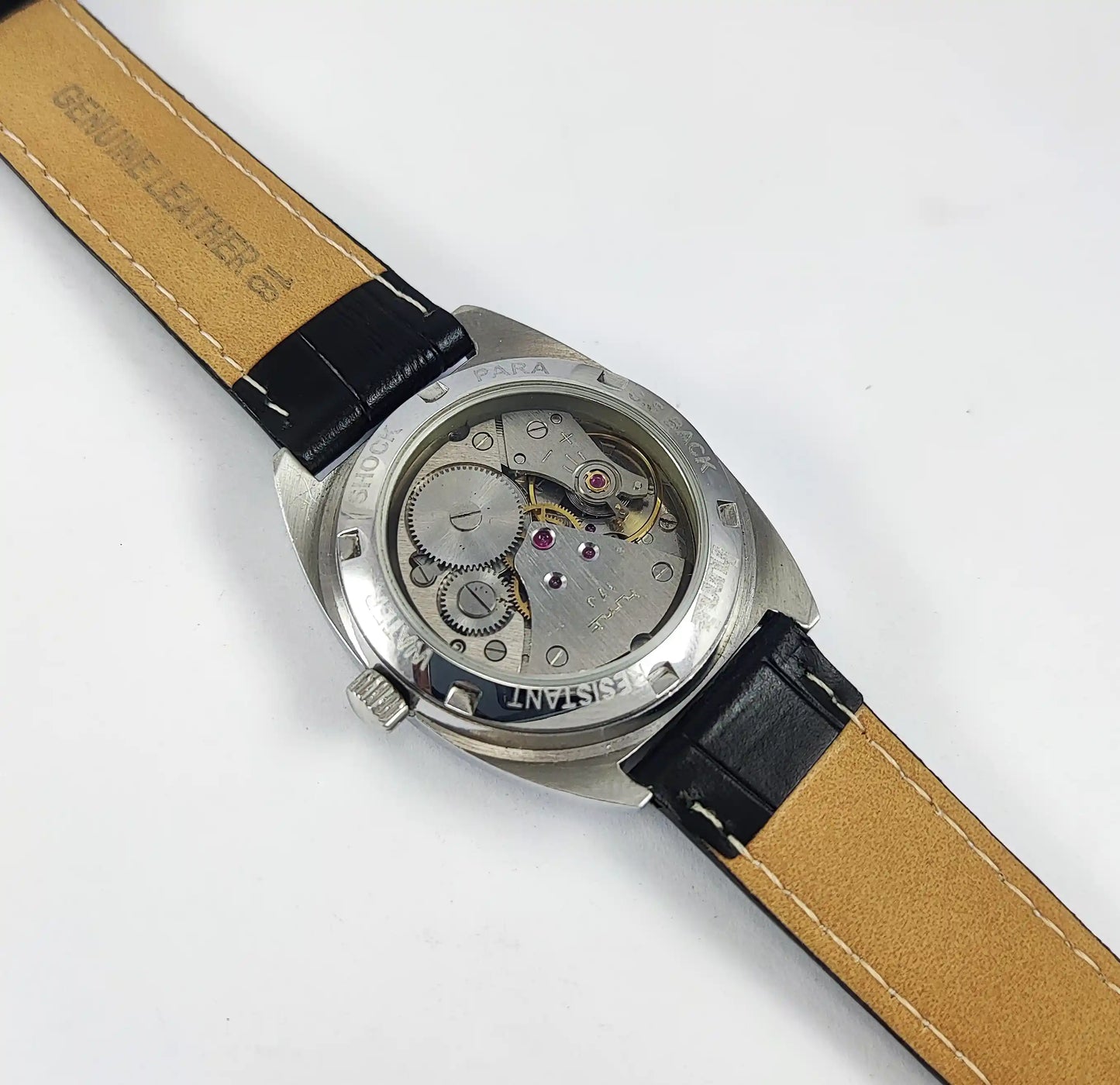 HMT Himalaya Silver Dial Transparent Back Handwinding Men's Watch 0231 Discover-Diamonds