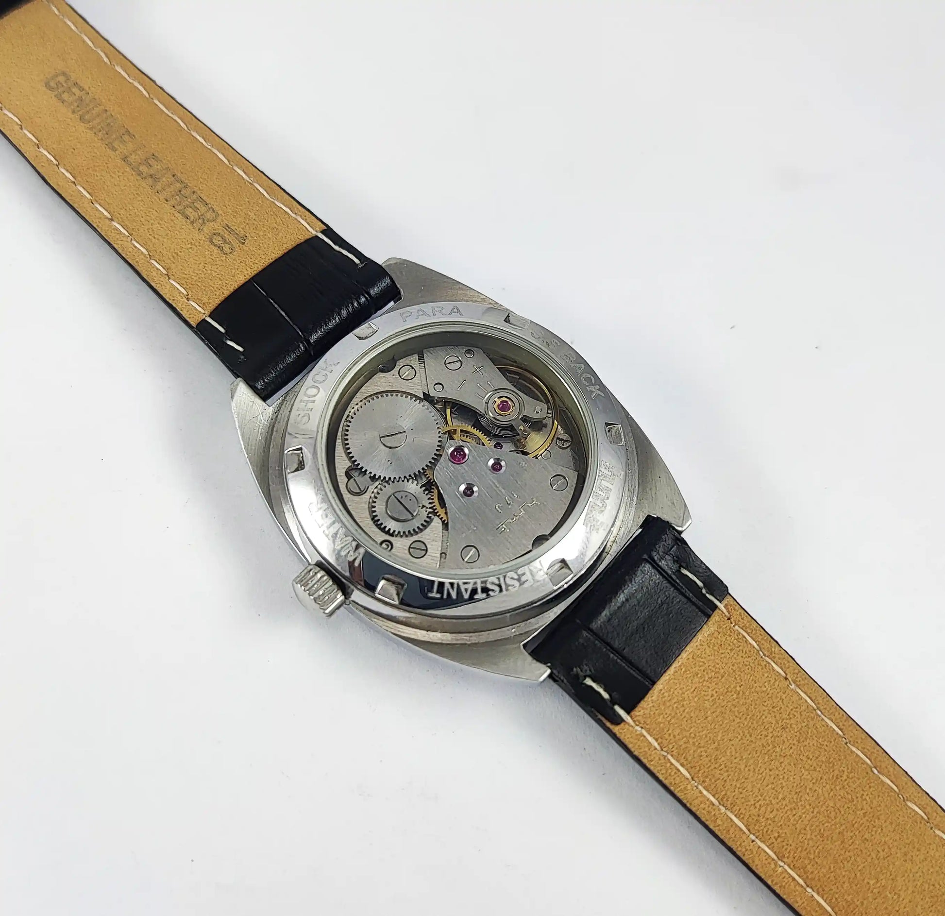 HMT Himalaya Silver Dial Transparent Back Handwinding Men's Watch 0231 Discover-Diamonds