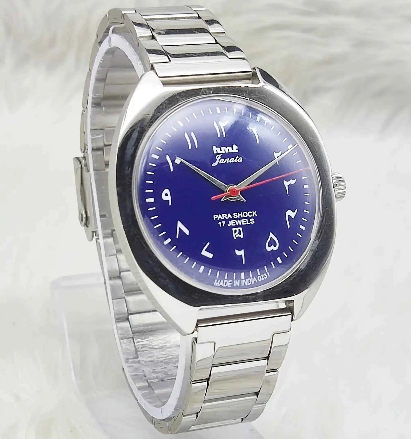 HMT Janata 17 Jewels Blue Dial Handwinding Watch