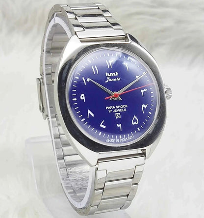 HMT Janata 17 Jewels Blue Dial Handwinding Watch