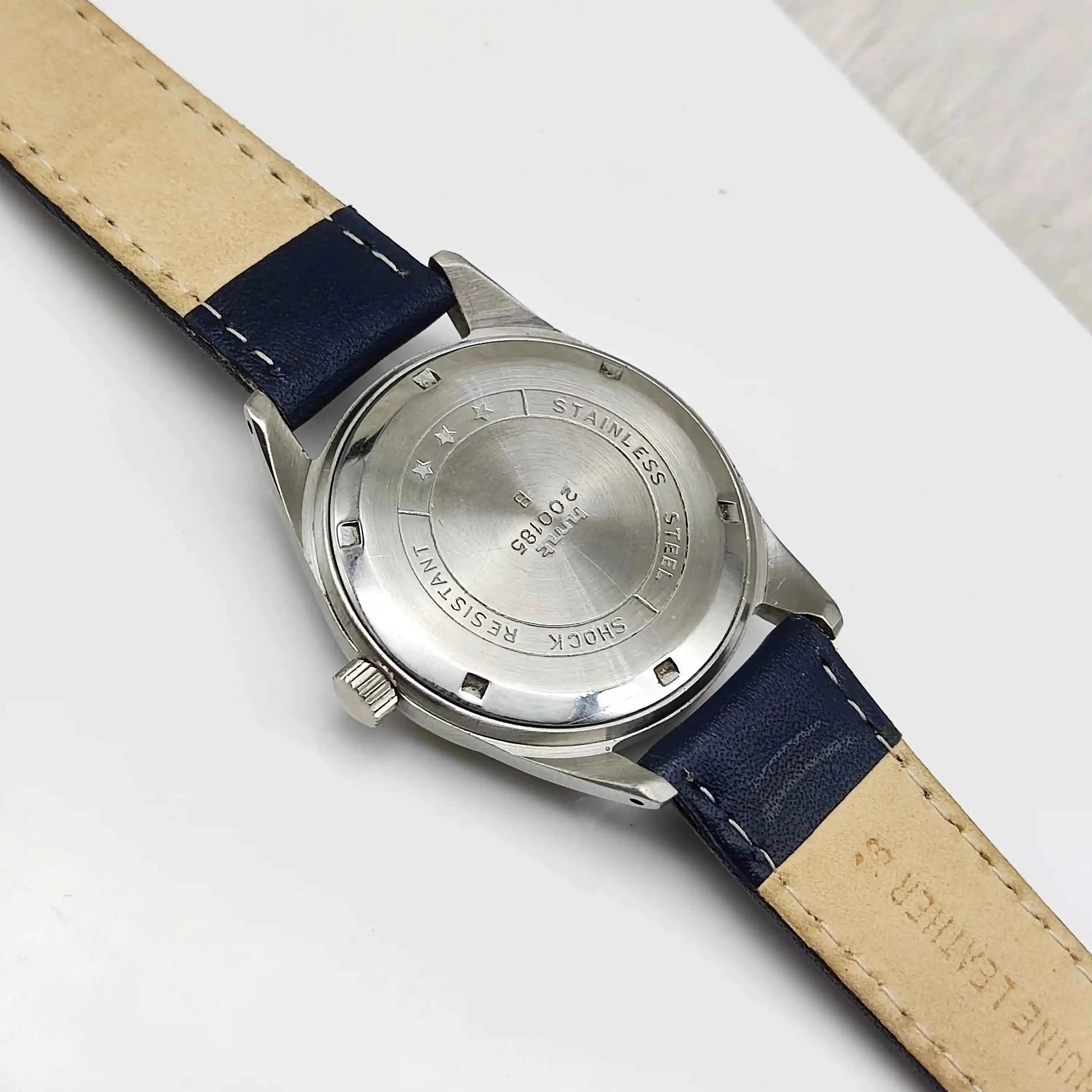 HMT Janata 17 Jewels Devanagari Numerals Bluish Dial Handwinding Watch