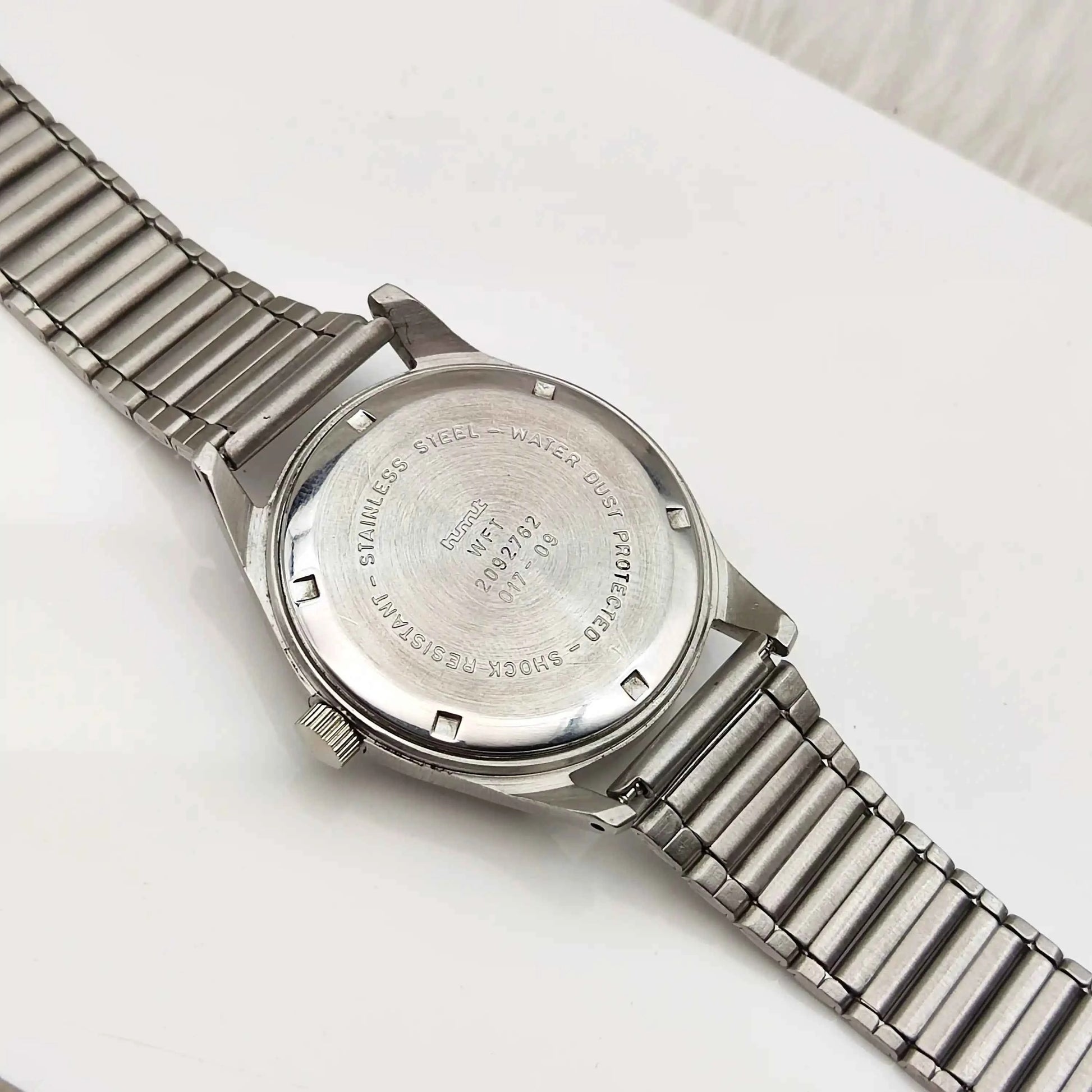 HMT Janata 17 Jewels Para Shock Silver Devanagari Hand Winding Mechanical Watch