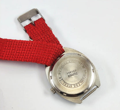 HMT Janata 17 Jewels Para Shock Blue Dial Handwinding Discover-Diamonds