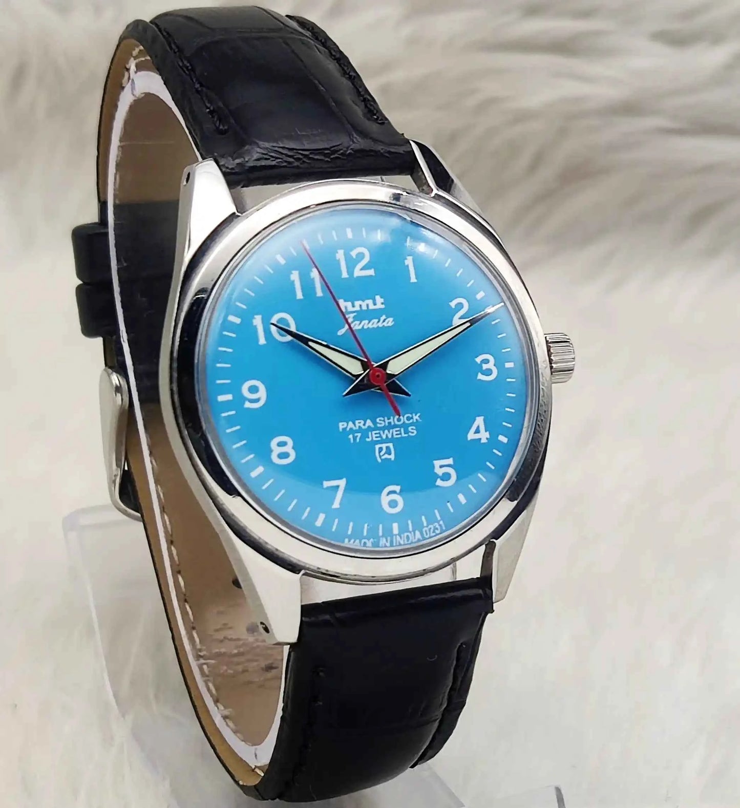 HMT Janata 0231 Handwinding 17 Jewels Sky Blue Dial Watch