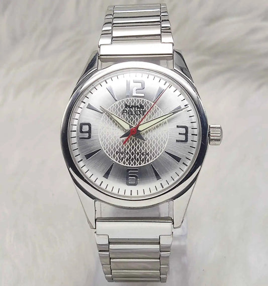 HMT Pilot 17 Jewels Silver Dial - Handwinding Men's Watch English-Stick Numerals