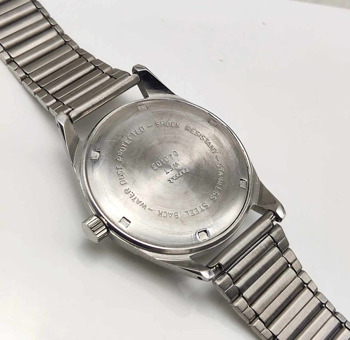HMT Pilot 17 Jewels Silver Dial - Handwinding Men's Watch English-Stick Numerals