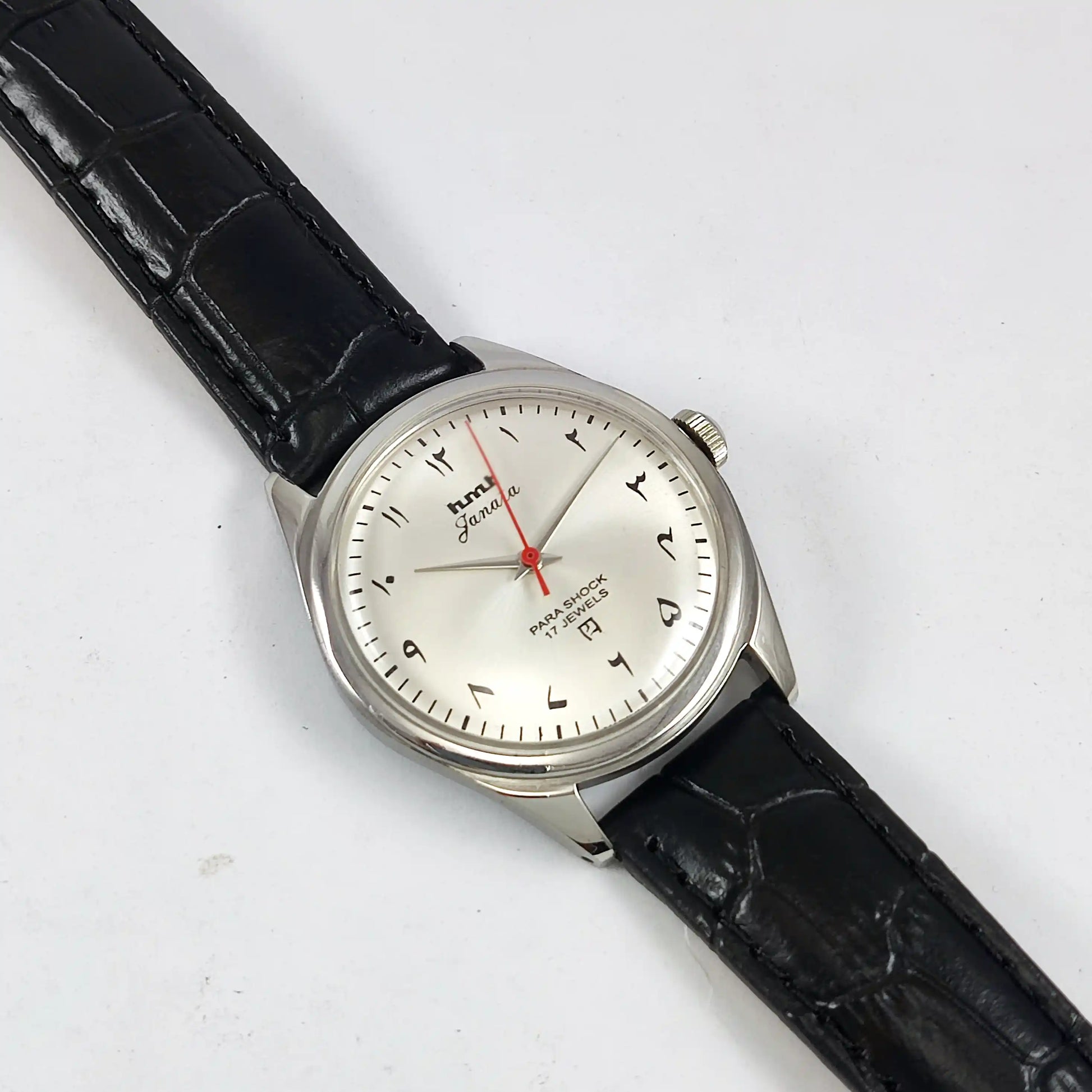HMT Janata Arabic Font Gray Dial Para Shock 17 Jewels Handwinding - Discover-Diamonds
