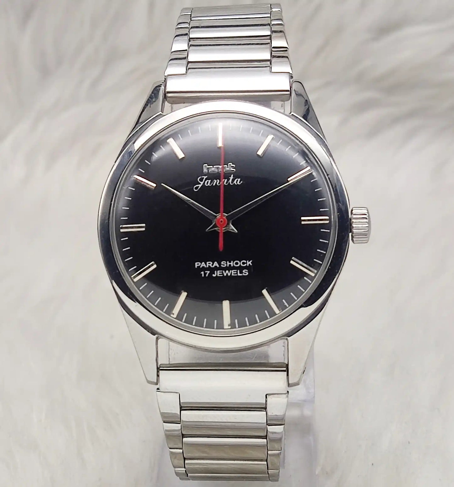 HMT Janata Black Dial Stick indices 17 Jewels Handwinding Men's Watch
