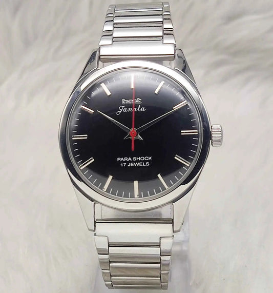 HMT Janata Black Dial Stick indices 17 Jewels Handwinding Men's Watch