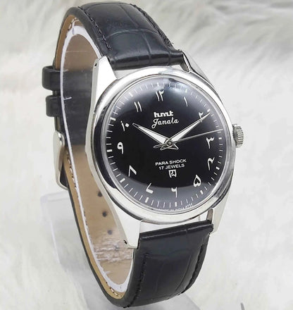 HMT Janata Black Dial Arabic Numerals Indices Handwinding Watch