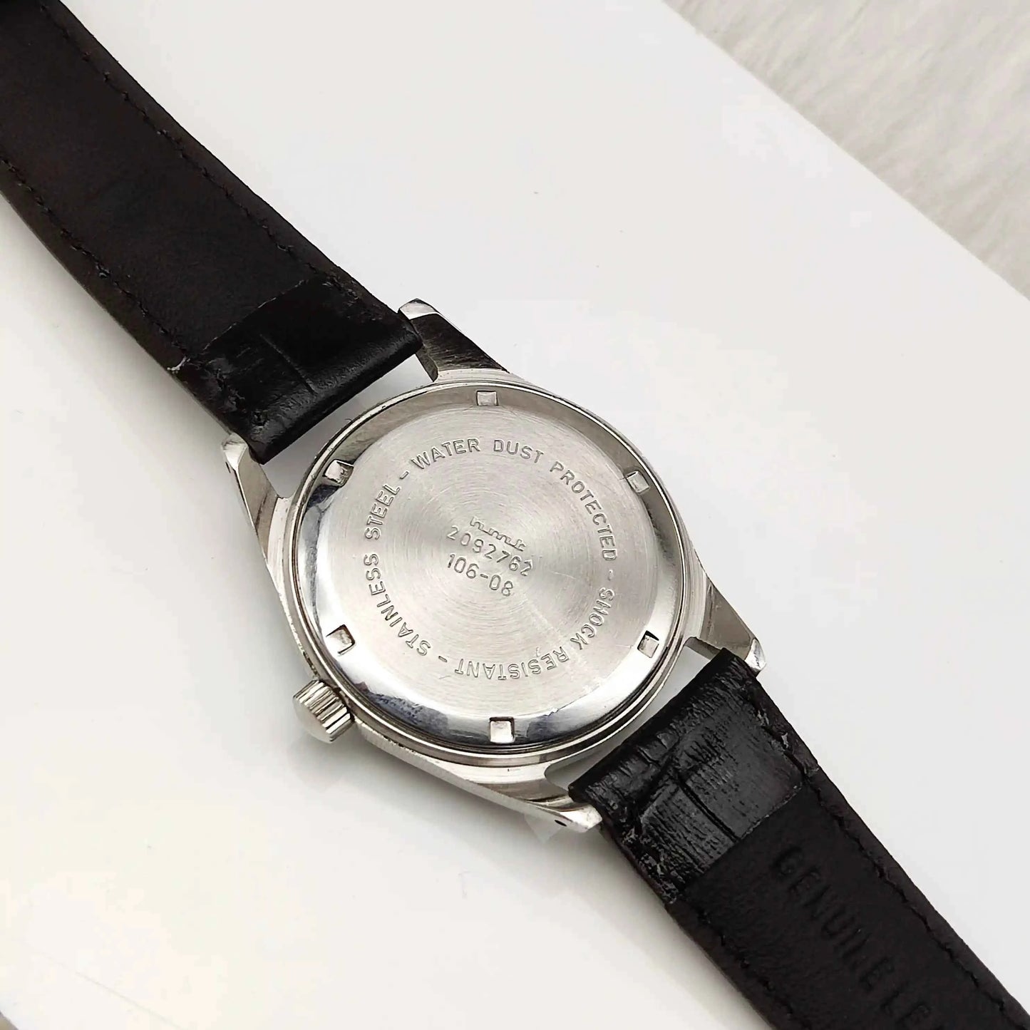 HMT Janata Black English Numerals Dial Men's Handwinding Watch