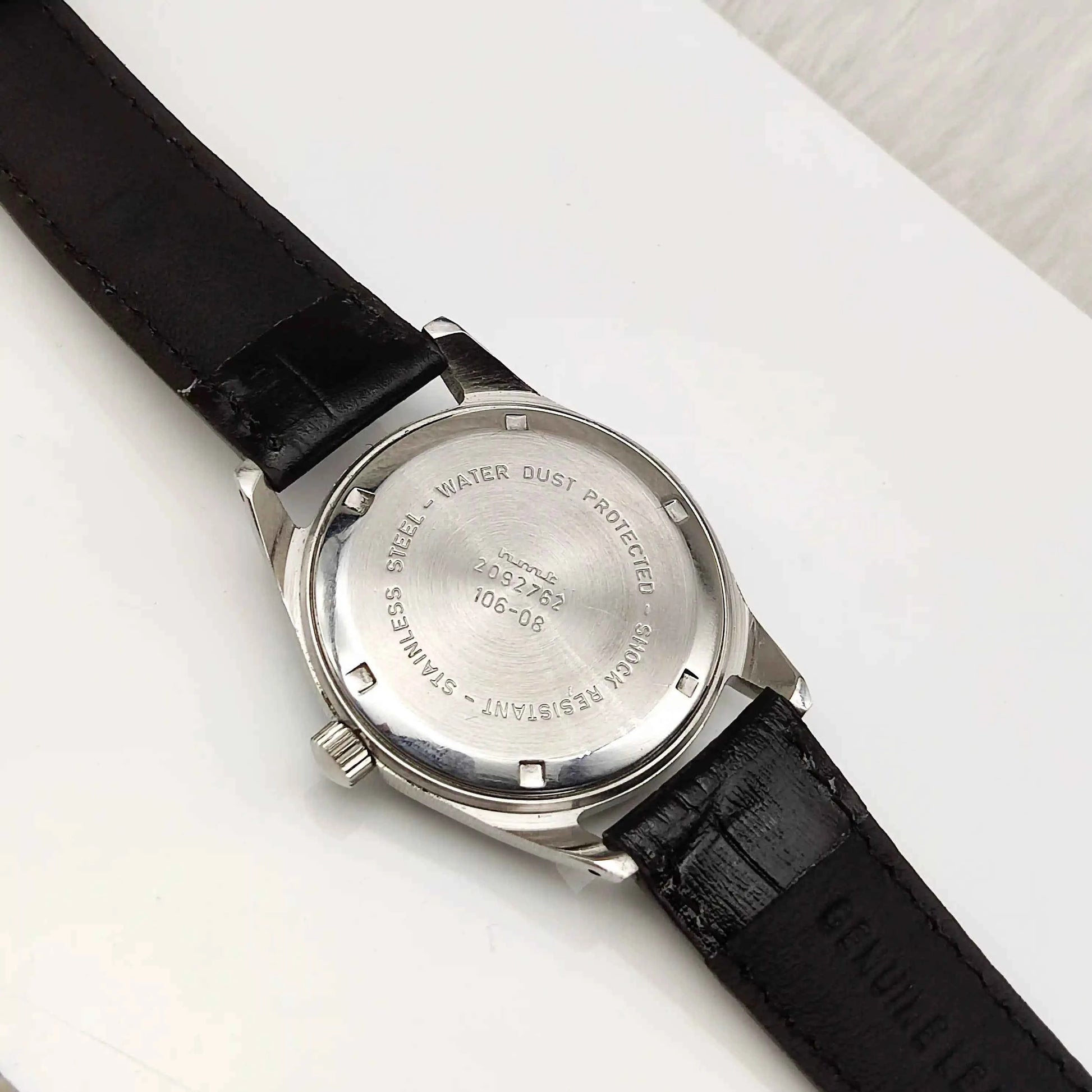 HMT Janata Black English Numerals Dial Men's Handwinding Watch