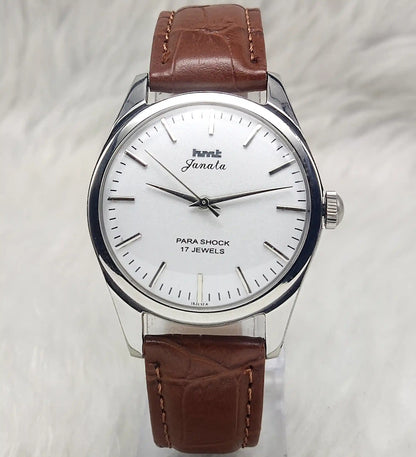 HMT Janata Cloud Silver Dial Stick indices 17 Jewels Handwinding Men's Watch