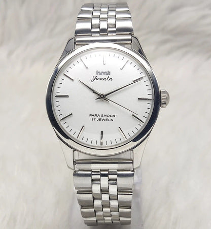 HMT Janata Cloud Silver Dial Stick indices 17 Jewels Handwinding Men's Watch