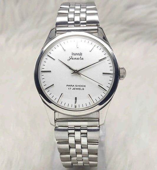HMT Janata Cloud Silver Dial Stick indices 17 Jewels Handwinding Men's Watch