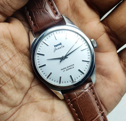 HMT Janata Cloud Silver Dial Stick indices 17 Jewels Handwinding Men's Watch