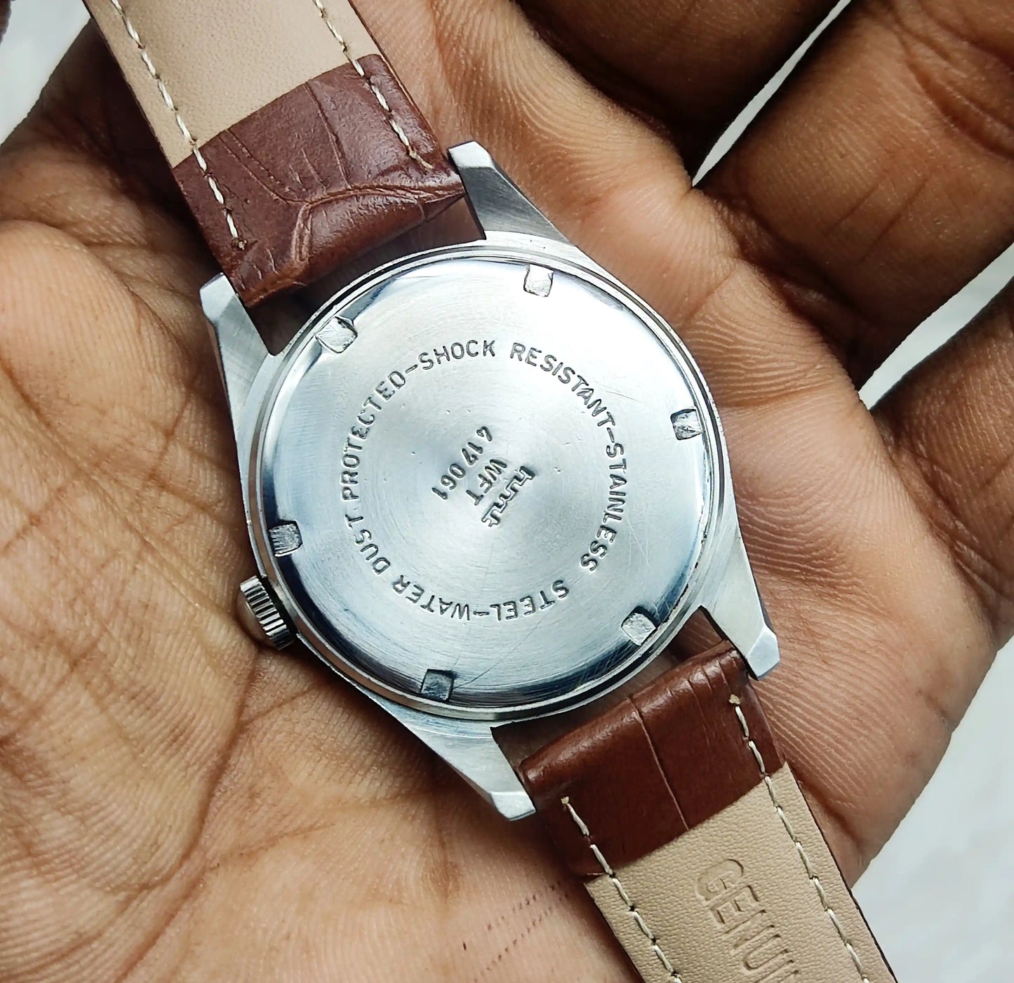 HMT Janata Cloud Silver Dial Stick indices 17 Jewels Handwinding Men's Watch