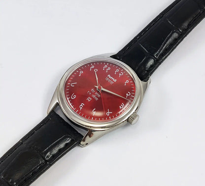 HMT Janata Devanagari 17 Jewels Red Dial Handwinding Watch Discover-Diamonds