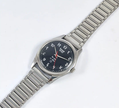 HMT Janata Devanagari Font Para Shock 17 Jewels Black Dial Handwinding Transparent Back - Discover-Diamonds