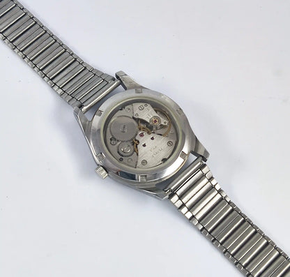 HMT Janata Devanagari Font Para Shock 17 Jewels Black Dial Handwinding Transparent Back - Discover-Diamonds