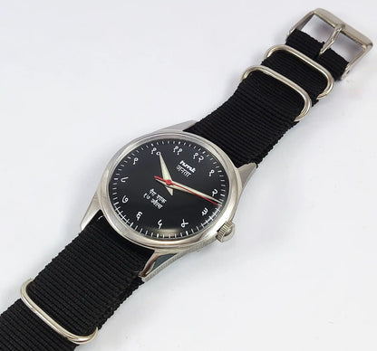 HMT Janata Devanagari Font Transparent Back Black Dial 17 Jewels Discover-Diamonds