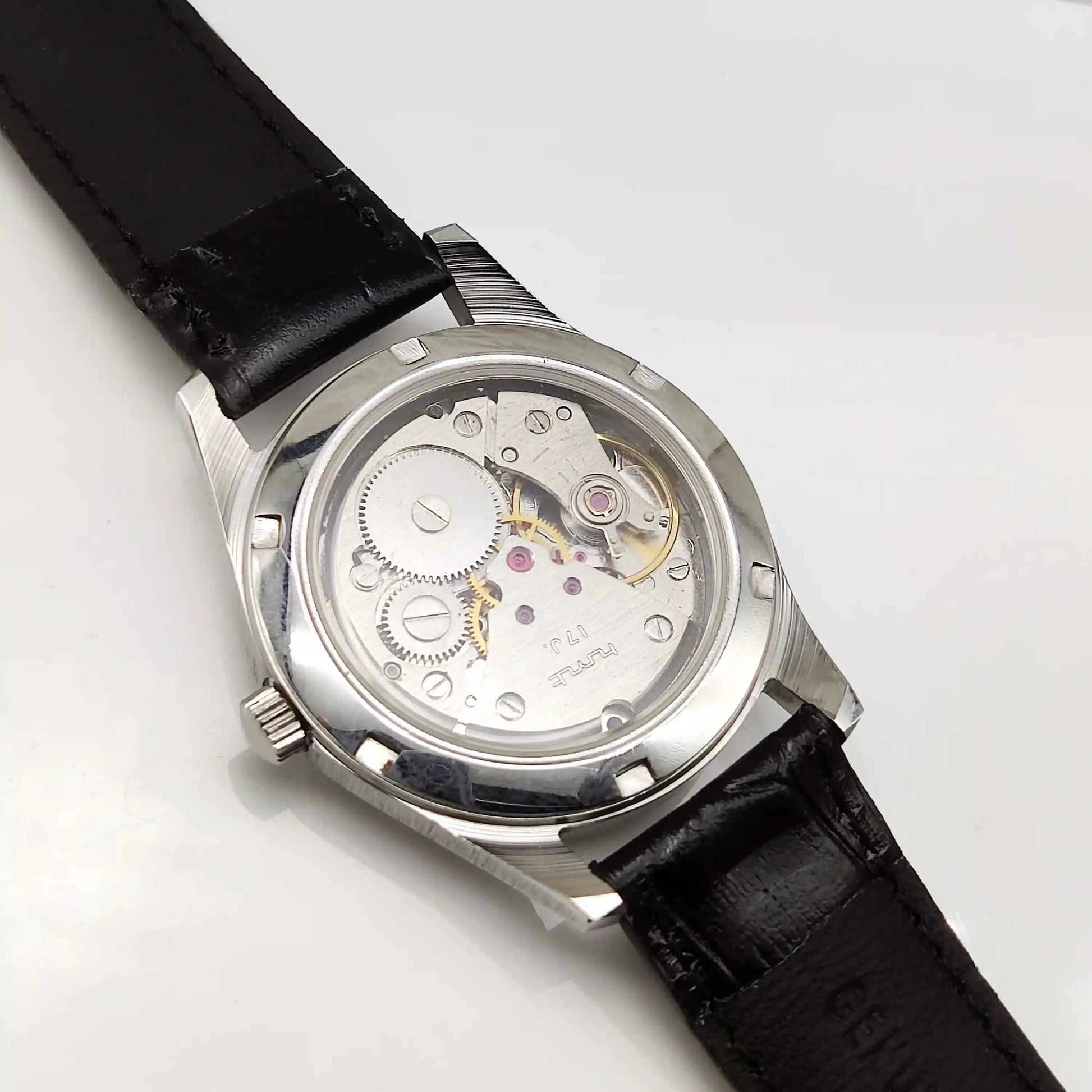 HMT Janata Devanagari Handwinding Watch - White Dial,17 Jewels,Transparent Back Watch