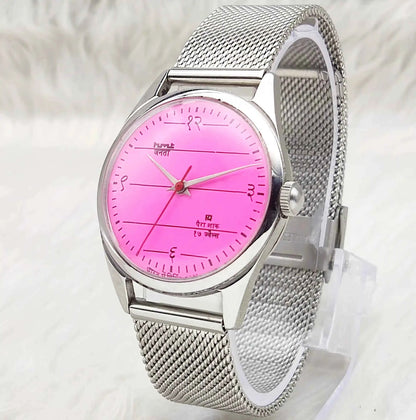 HMT Janata Devanagari Numerals Pink Dial 17 Jewels Handwinding