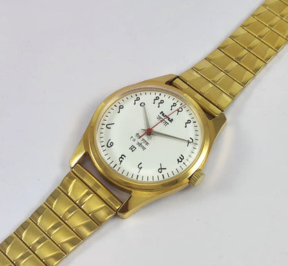 HMT Janata Devanagari Para Shock White Dial Transparent Back Handwinding Watch Discover-Diamonds