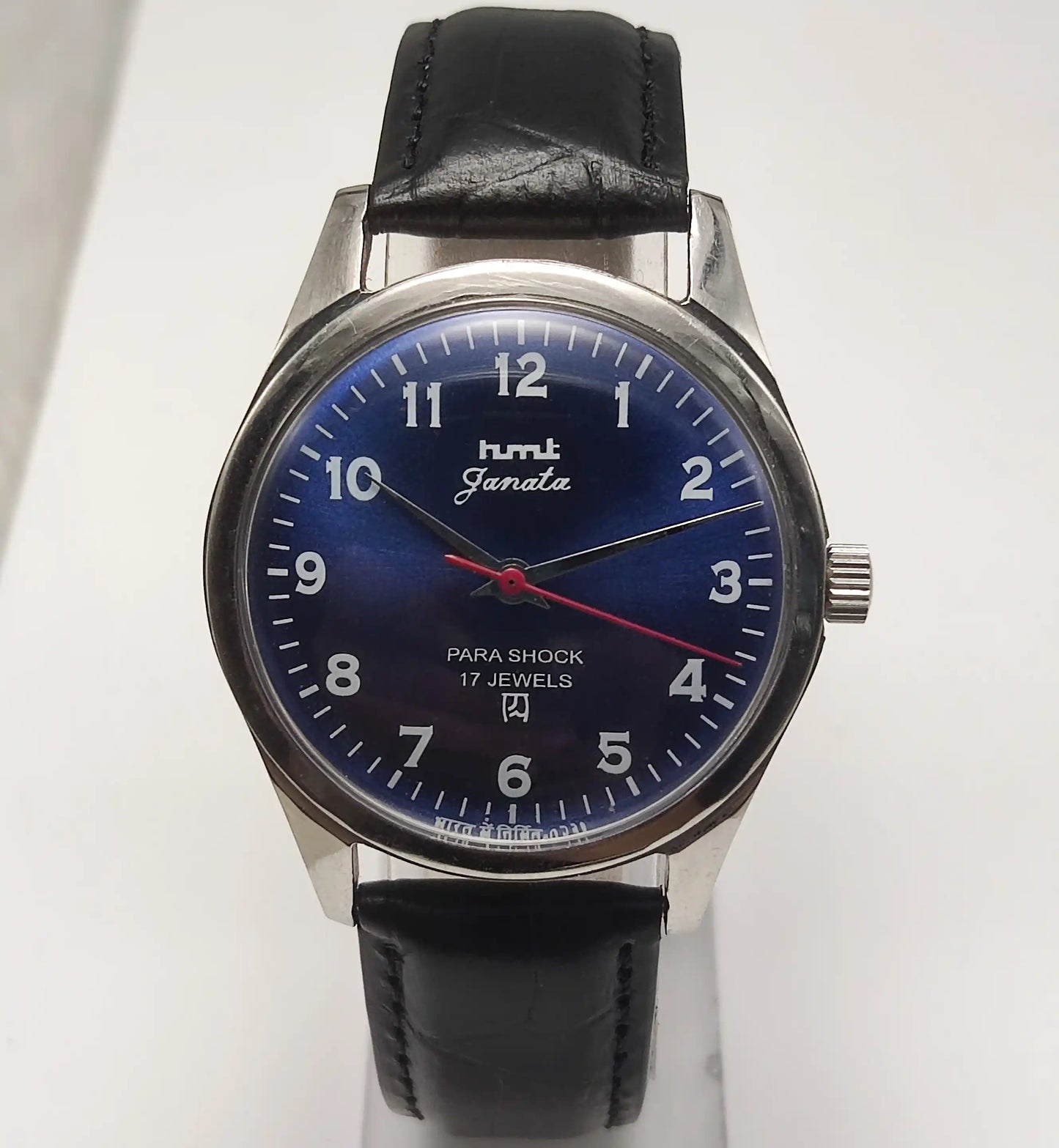 HMT Janata English Numerals Indices Blue Dial Watch Handwinding
