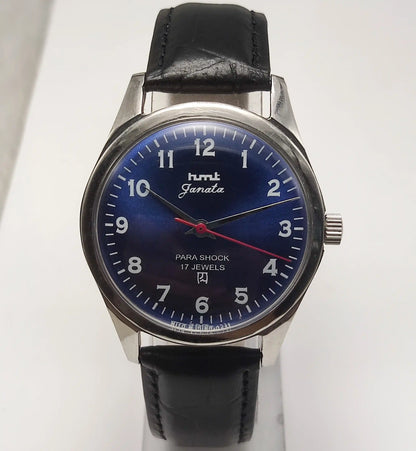 HMT Janata English Numerals Indices Blue Dial Watch Handwinding