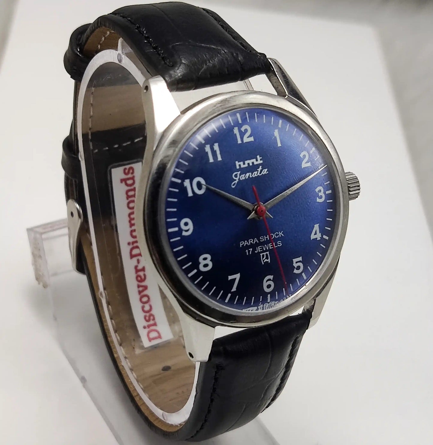 HMT Janata English Numerals Indices Blue Dial Watch Handwinding