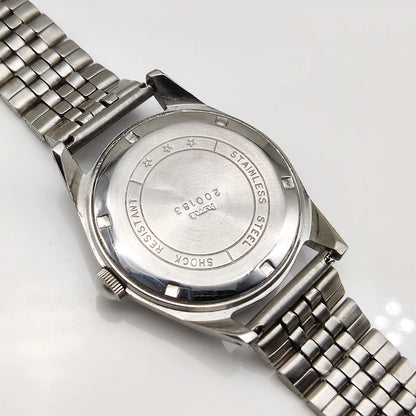 HMT Janata English Numerals Indices Black Dial Watch - 17 Jewels, Handwinding Watch