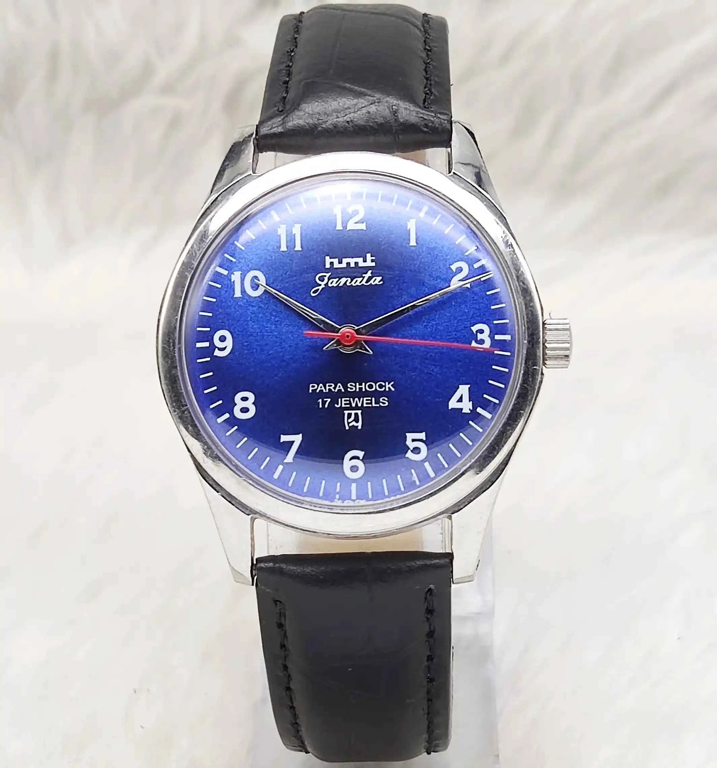 HMT Janata English Numerals Indices Blue Dial Watch Handwinding