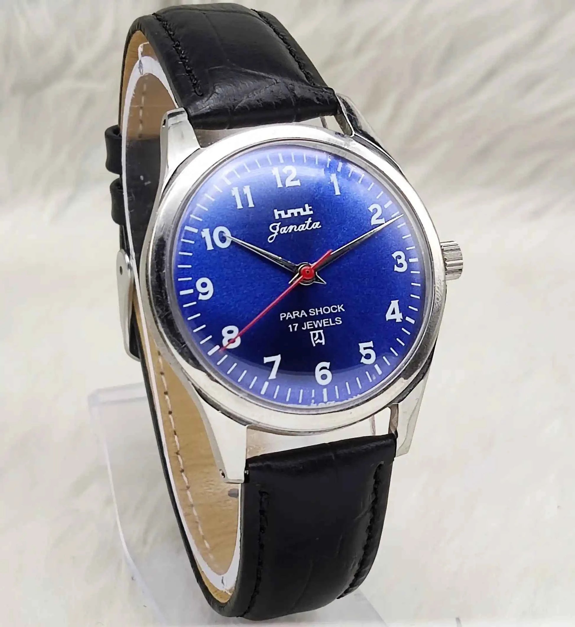 HMT Janata English Numerals Indices Blue Dial Watch Handwinding
