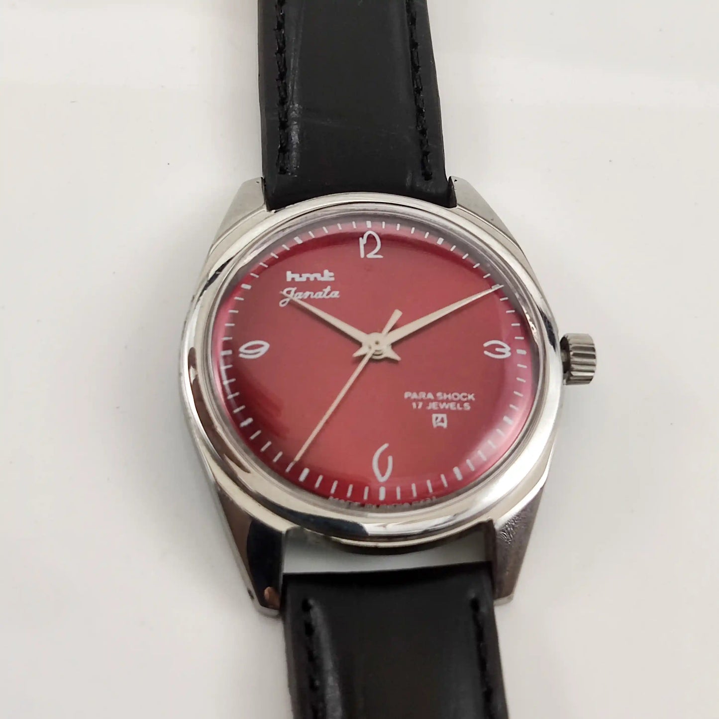HMT Janata English Numerals Red Apple Dial Watch